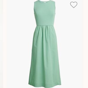 NWT J. Crew Ribbed-knit mixy dress in Eucalyptus Steam